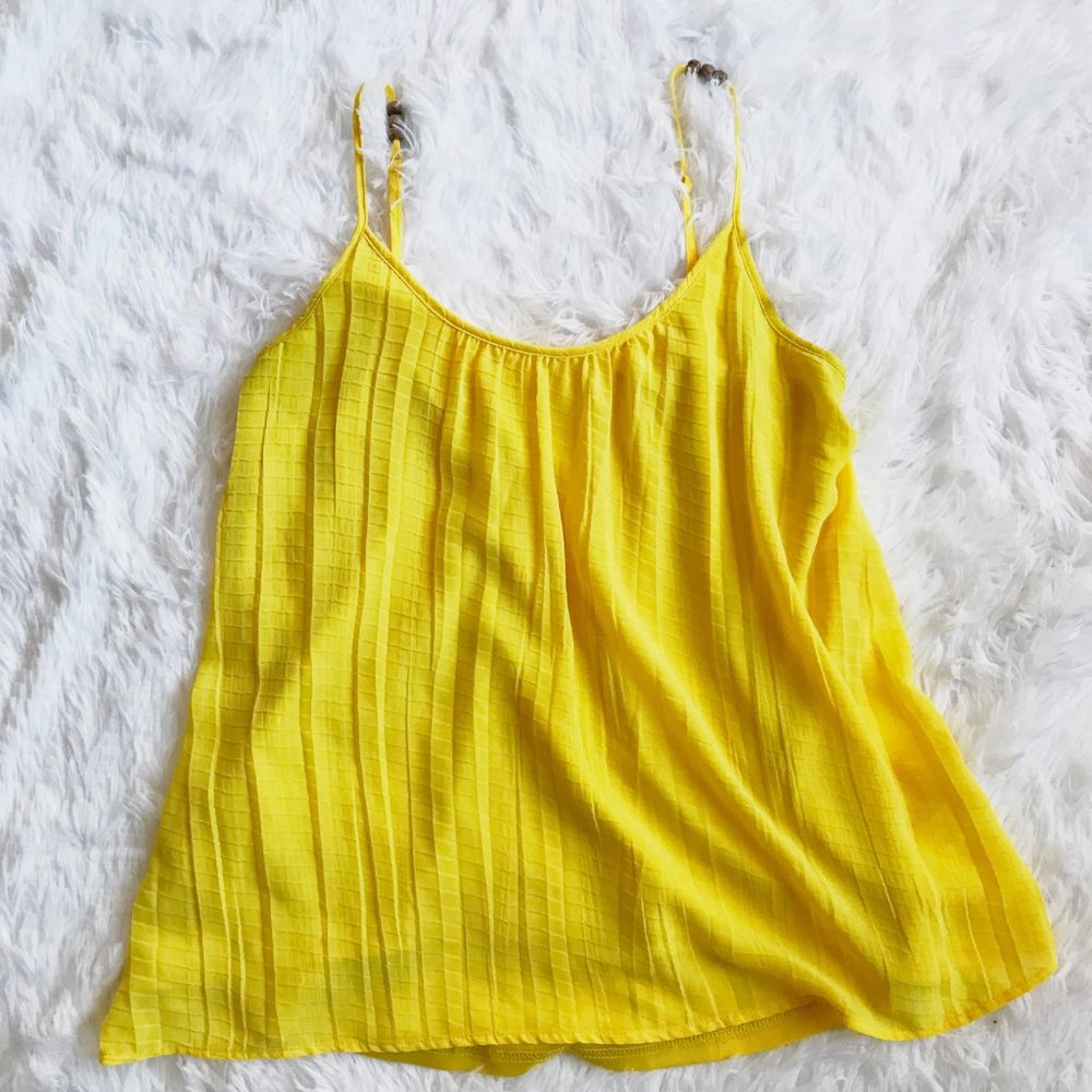DYNAMITE Bright Yellow Flowy Tank Top Blouse